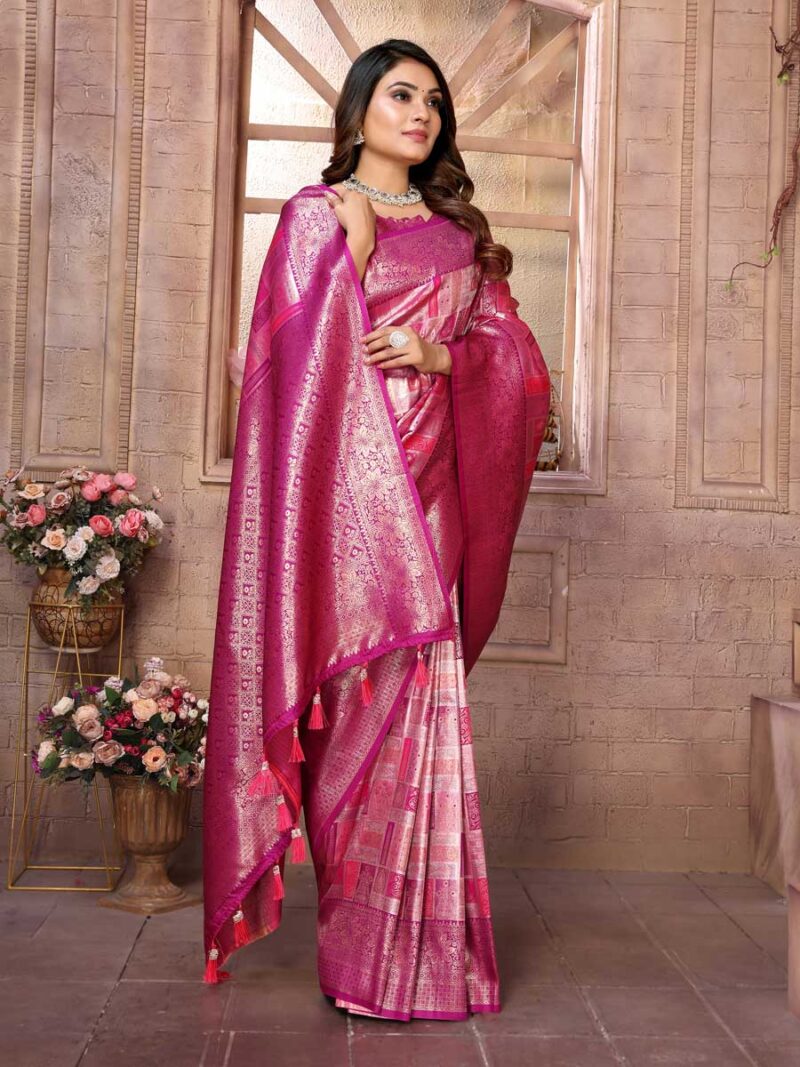 Magenta Color Magenta Saree - Image 4