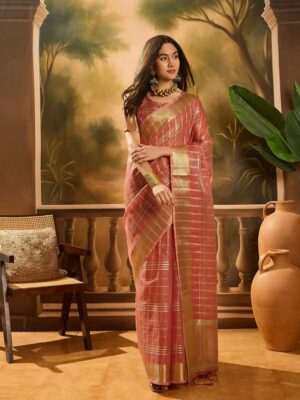 Rust Color Rust Saree