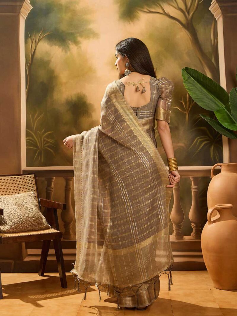 Brown Color Brown Saree - Image 2