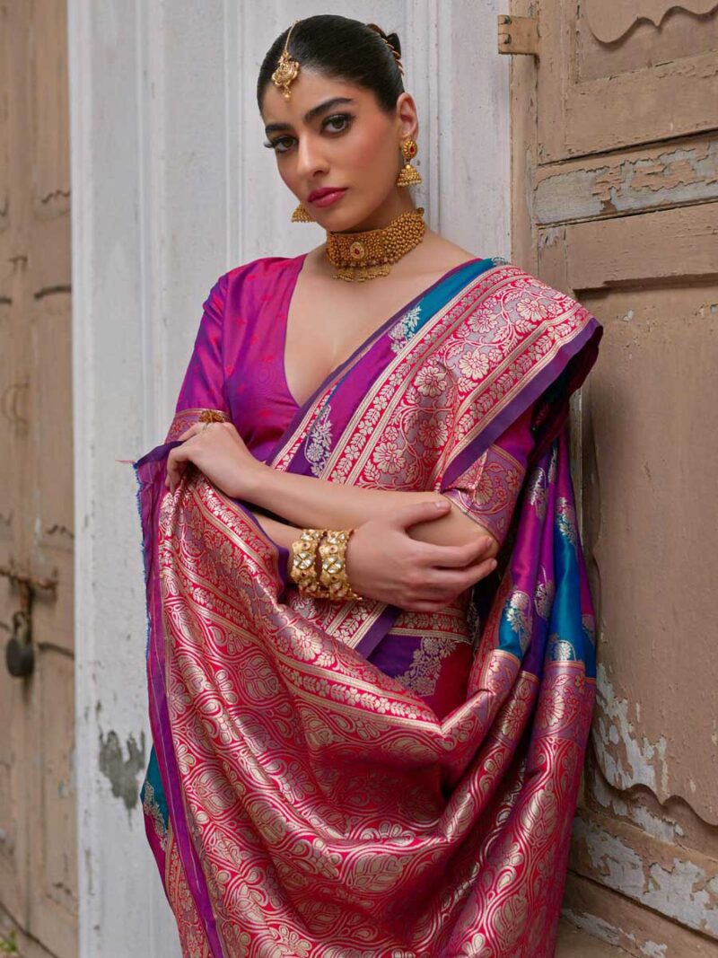 Pink Color Pink Saree - Image 3