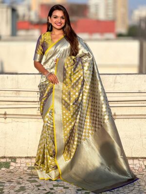 Yellow Color Yellow Saree