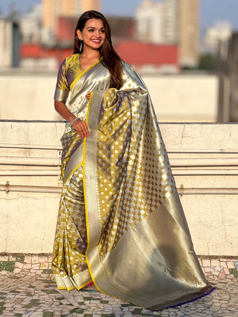 Yellow Color Yellow Saree - Image 4