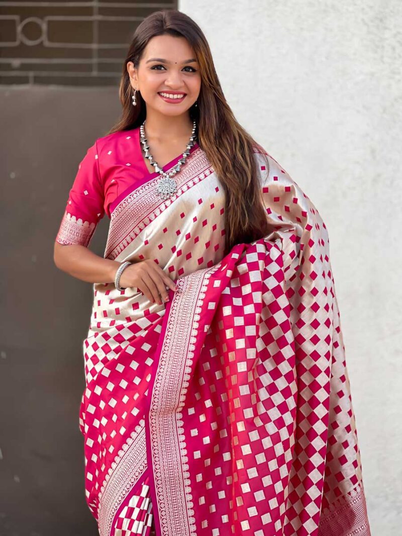 Cherry Color Cherry Saree - Image 3