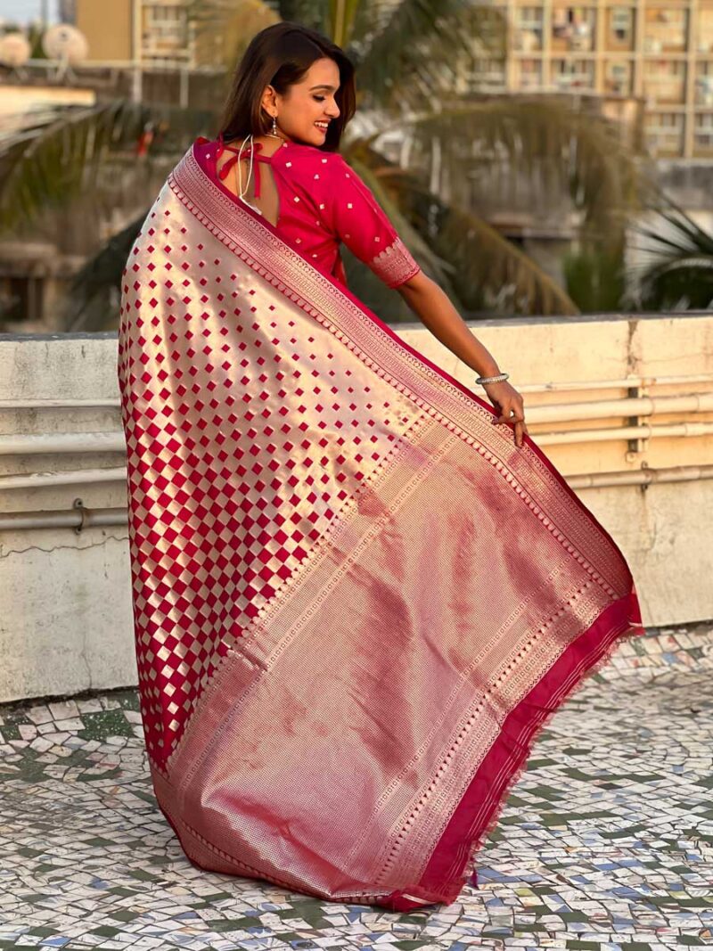 Cherry Color Cherry Saree - Image 2