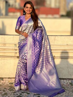 Lavender Color Lavender Saree
