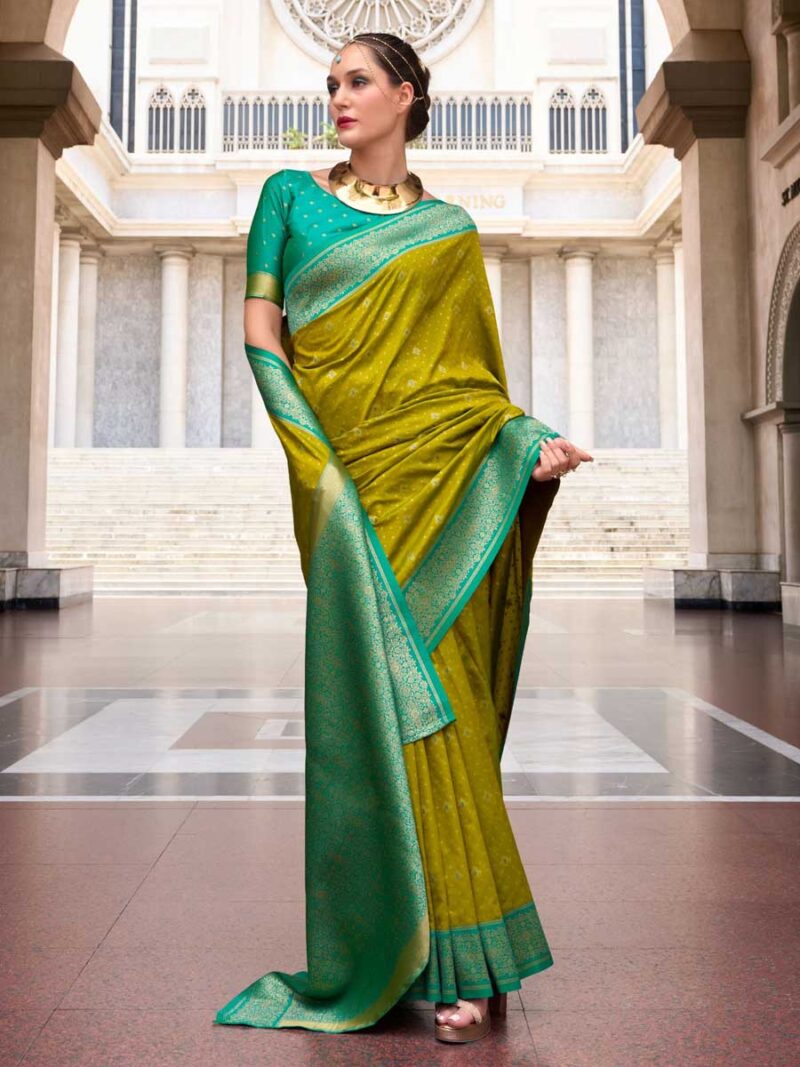 Mahendi Color Rama Saree - Image 2