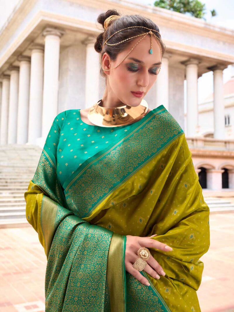 Mahendi Color Rama Saree - Image 3
