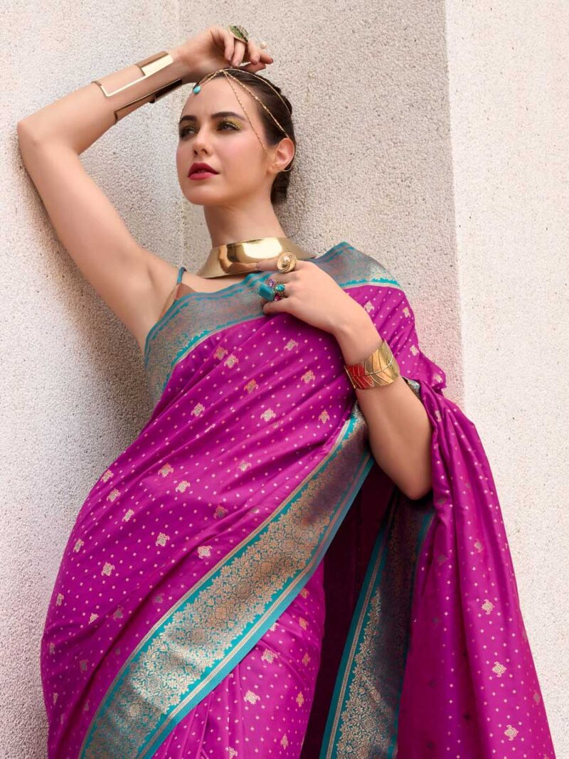 Purple Color Rama Saree - Image 2