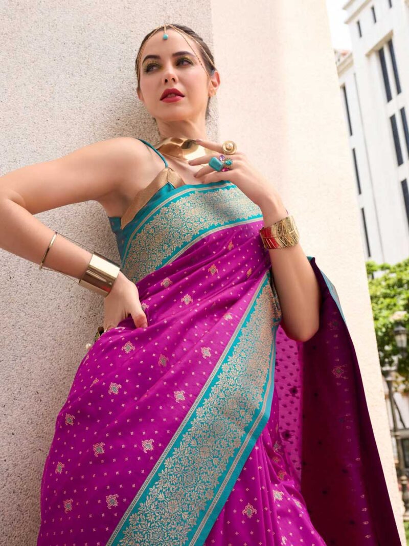 Purple Color Rama Saree - Image 3