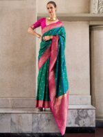 Rama Color Magenta Saree