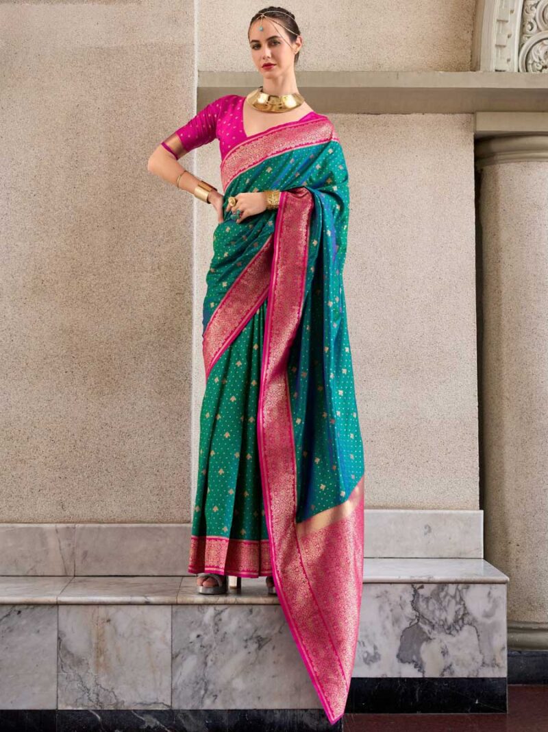 Rama Color Magenta Saree