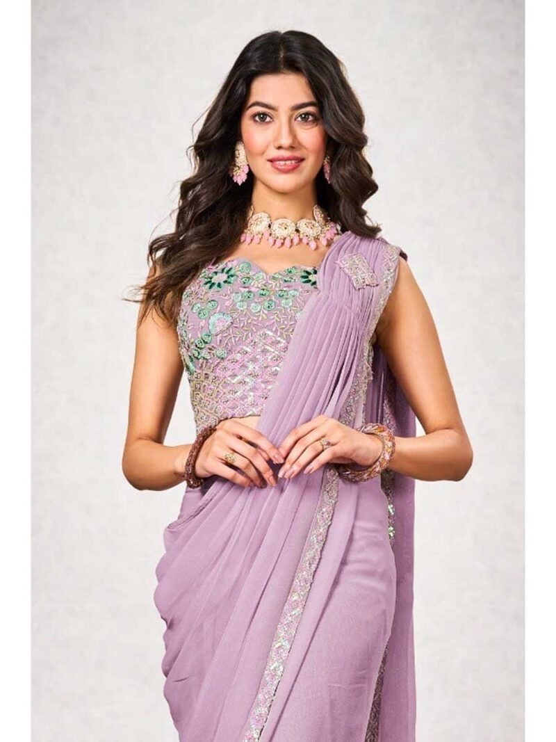 Pink Color Pink Saree - Image 2