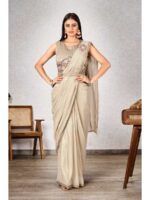 Grey Color Grey Saree