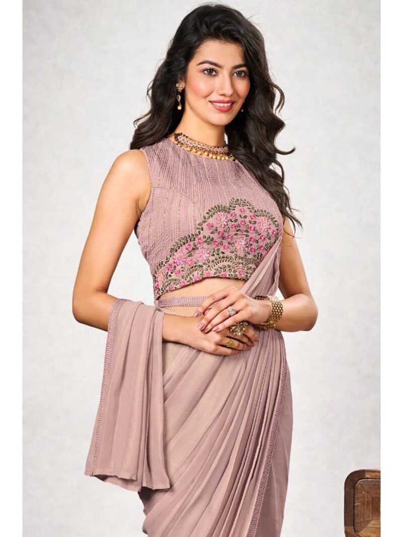 Pink Color Pink Saree - Image 2