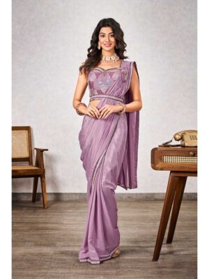 Mauve Color Mauve Saree