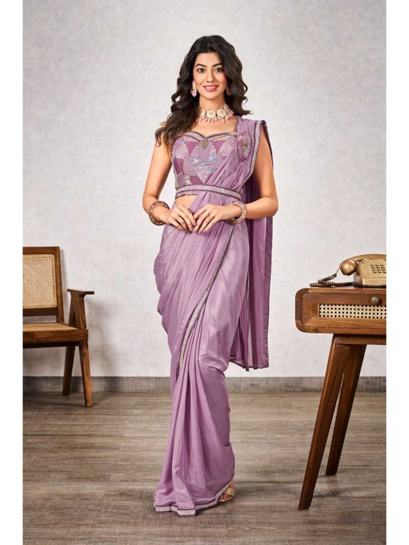 Mauve Color Mauve Saree
