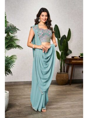 Blue Color Blue Saree