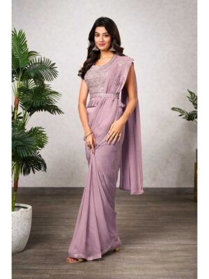 Purple Color Purple Saree