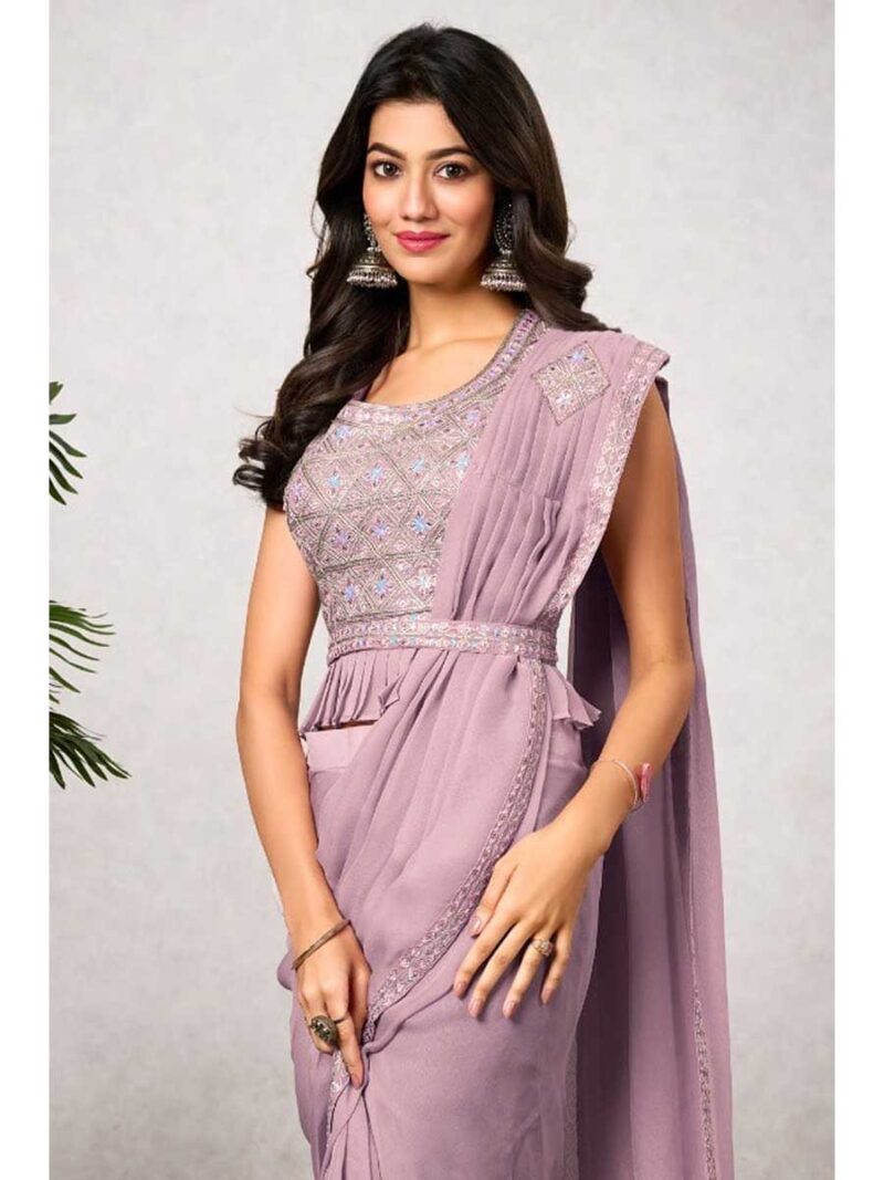Purple Color Purple Saree - Image 2