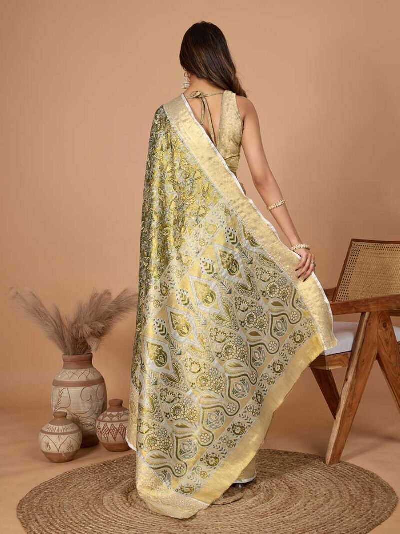 Green Color Beige Saree - Image 2