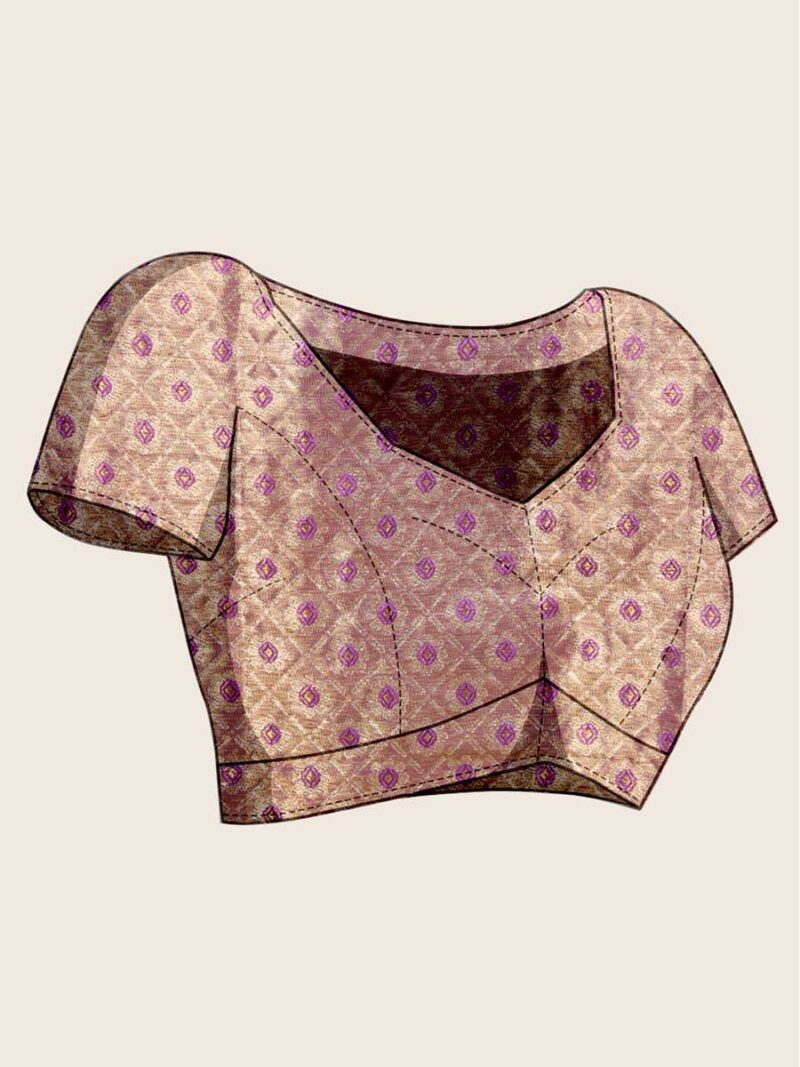 Grey Color Purple Saree - Image 4