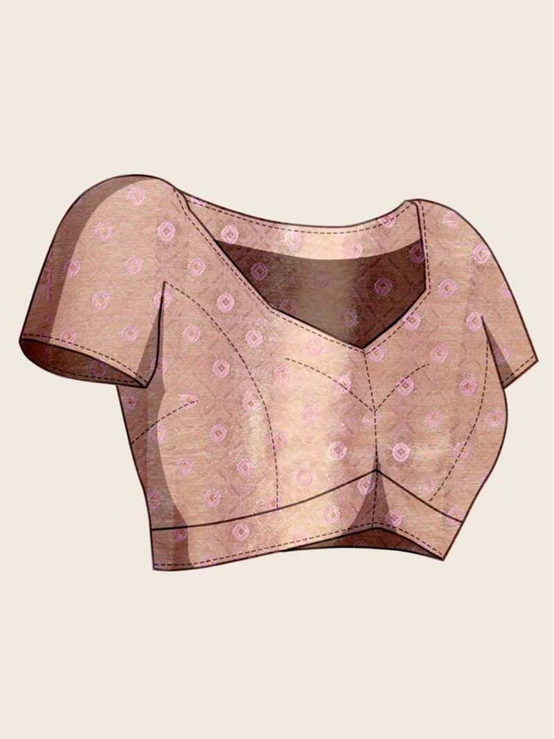 Purple Color Pink Saree - Image 4
