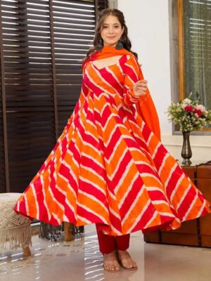 Orange Color Readymade Salwar Suit