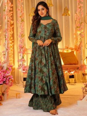 Green Color Readymade Salwar Suit