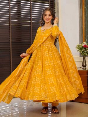Yellow Color Readymade Salwar Suit