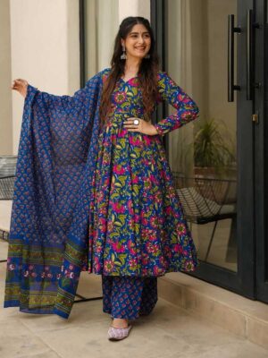 Blue Color Readymade Salwar Suit