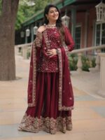 Maroon Color Readymade Salwar Suit
