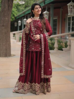 Maroon Color Readymade Salwar Suit