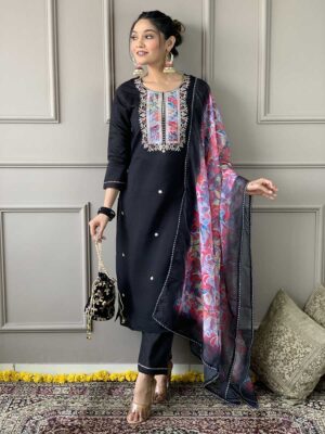 Black Color Readymade Salwar Suit
