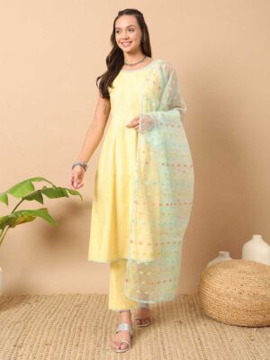 Yellow Color Readymade Salwar Suit