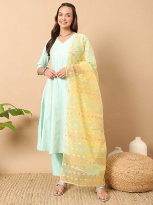 Sea Green Color Readymade Salwar Suit