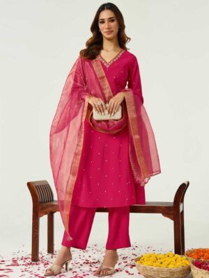 Pink Color Readymade Salwar Suit