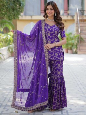 Purple Color Readymade Salwar Suit