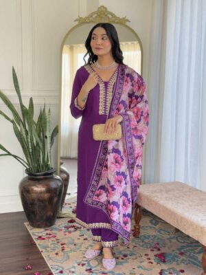 Wine Color Readymade Salwar Suit