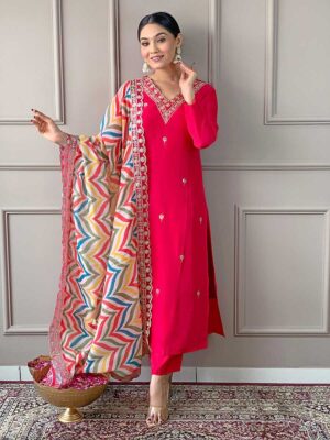 Pink Color Readymade Salwar Suit