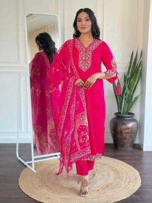 Pink Color Readymade Salwar Suit