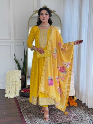 Mustard Color Readymade Salwar Suit