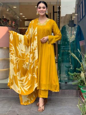 Mustard Color Readymade Salwar Suit