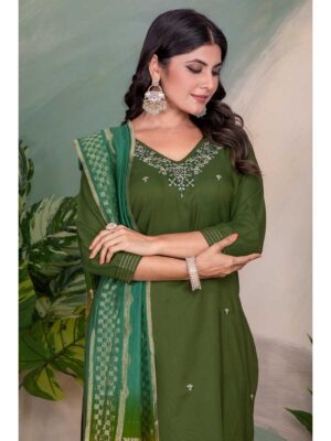 Green Color Readymade Salwar Suit
