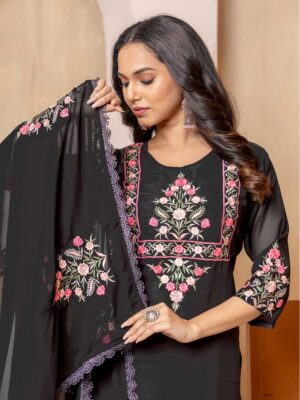 Black Color Readymade Salwar Suit