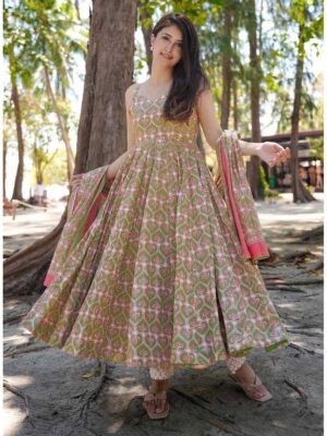 Green Color Readymade Salwar Suit