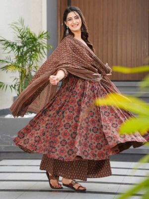 Brown Color Readymade Salwar Suit