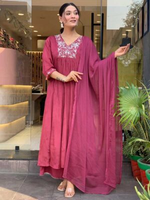 Pink Color Readymade Salwar Suit