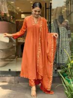 Orange Color Readymade Salwar Suit