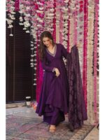Wine Color Readymade Salwar Suit