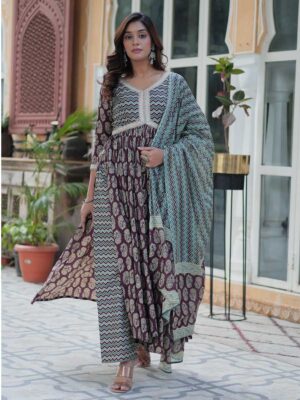 Wine Color Readymade Salwar Suit